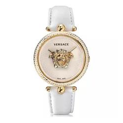 Đồng Hồ Nữ Versace Palazzo Empire Leather Watch 39mm Màu Trắng