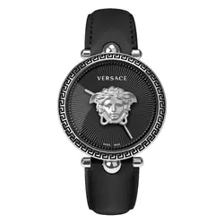 Đồng Hồ Nữ Versace Quartz Palazzo Empire Leather Watch 39mm Màu Đen