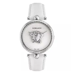 Đồng Hồ Nữ Versace Quartz Palazzo Empire Leather Watch 39mm Màu Trắng