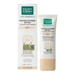 Kem Chống Nắng Phổ Rộng Làm Sáng Và Đều Màu Da Martiderm The Originals Proteos Screen SPF50+ Color Fluid Cream Light 40ml