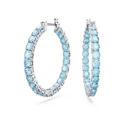 Khuyên Tai Nữ Swarovski Matrix Hoop Earrings 5647446 Màu Xanh Da Trời
