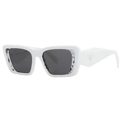 Kính Mát Nữ Prada Dark Grey Butterfly Ladies Sunglasses PR 08YS 02V5S0 Màu Xám Trắng