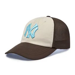 Mũ MLB Korea Sportive Color Block Mesh Cap New York Yankees 3AMCV0463-50BRS Màu Nâu Trắng