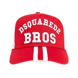 Mũ Nam Dsquared2 Bros Lưới Trắng BCM091805C000014065 Màu Đỏ
