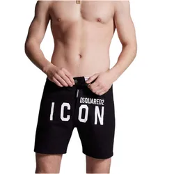 Quần Short Nam Dsquared2 Icon Print Black Màu Đen Size 44