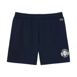 Quần Short Nam Lacoste Relaxed Fit Graphic Mesh GH9742 166 Màu Xanh Navy Size 3