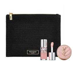Set Cushion Yves Saint Laurent YSL Tone B10 Mini + Son Loveshine Plumping Lip Oil Gloss 02 Lucky Moonstone Fullsize + Túi