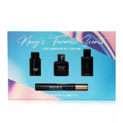 Set Nước Hoa Nam Luxe Sampler Set For Him Mini (Ralph's Club EDT + Armani Code EDT + YSL MYSLF EDP + Carolina Herrera Bad Boy Cobalt Elixir EDP)