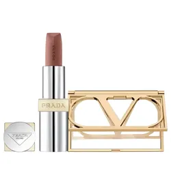 Son Prada Monochrome Hyper Matte B01 Argile Lip Màu Nâu Tây (Tặng Kèm Gương Valentino)