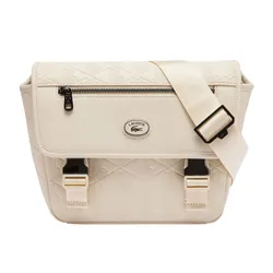 Túi Đeo Chéo Nam Lacoste Nomogramme Small Crossbody Bag NH4655MR M97 Màu Trắng Kem
