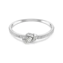 Vòng Đeo Tay Nữ Swarovski Matrix Bangle Baguette Cut, Knot, White, Rhodium Plated 5727117 Màu Trắng Size S