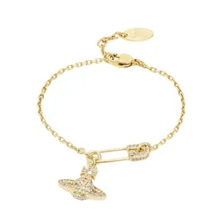 Vòng Đeo Tay Nữ Vivienne Westwood Lucrece Bracelet VW951L04N-F11 Màu Vàng Gold
