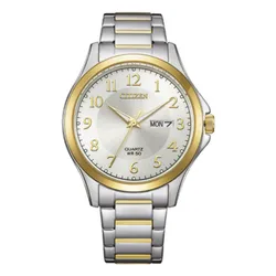 Đồng Hồ Nam Citizen Quartz BF2026 89A Bạc Phối Vàng Đồng