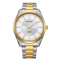 Đồng Hồ Nam Citizen Quartz Silver Dial Two Tone Men Watch BI1036 57A Màu Bạc Vàng