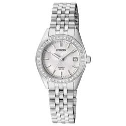 Đồng Hồ Nữ Citizen Quartz Silver Tone Watch EU6060 55D Màu Bạc