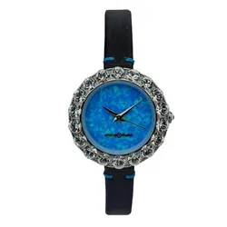 Đồng Hồ Nữ MS512I MANGOSTEEN SEOUL Hàn Quốc Dây Da (Xanh Biển)