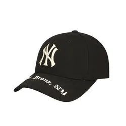Mũ MLB New York Yankees Adjustable Hat In Black Rách Viền