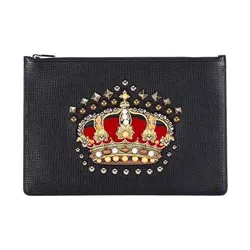 Túi Clutch Nam Dolce & Gabbana D&G Vương Miện Màu Đen