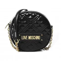 Túi Đeo Chéo Love Moschino Circular Contrast Panel Bag Màu Đen
