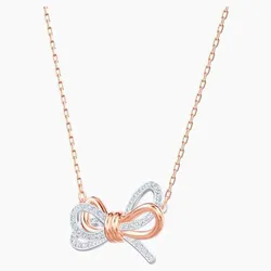 Dây Chuyền Swarovski Lifelong Bow Pendant, White, Mixed Metal Finish 5440636