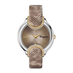 Đồng Hồ Nữ Salvatore Ferragamo Women's Signature Beige Quartz Watch FIZ060015 38mm Màu Nâu