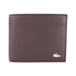 Ví Nam Lacoste Mens Small Billfold Wallet Dark Brown Màu Nâu