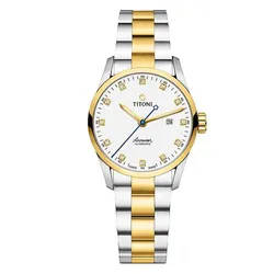 Đồng Hồ Nữ Titoni 23743 SY-582 Demi Vàng Bạc