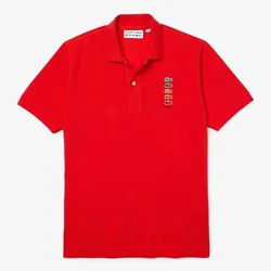 Áo Polo Lacoste x Polaroid Colored Crocodiles Classic Fit Màu Đỏ Size M
