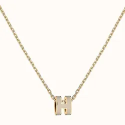 Dây Chuyền Hermès Mini Pop H Necklace Màu Vàng
