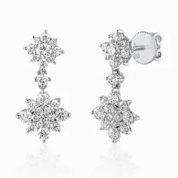 Khuyên Tai Kim Lộc Phúc Fine Jewelry K1B.DEA0168E Vàng Trắng Đính Kim Cương