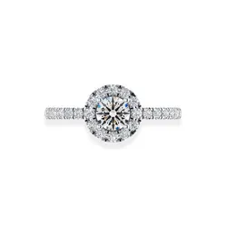 Nhẫn Jemmia Diamond Nữ 18K VNF2021122426 Vàng Trắng Đính Kim Cương (Giá Chưa Bao Gồm Đá Chủ)