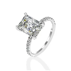 Nhẫn Nữ Jemmia Diamond Moissanite 14K NF2020080260 Vàng Trắng (Giá Chưa Bao Gồm Đá Chủ)