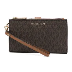 Ví Michael Kors MK Adele Monogram Clutch Bag Màu Nâu