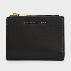 Ví Nữ Charles & Keith CNK Mini Top Zip Small Wallet Black 10680907 Màu Đen