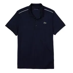 Áo Polo Lacoste Men's Sport Contrast Piping Breathable Piqué Màu Xanh Navy Size S