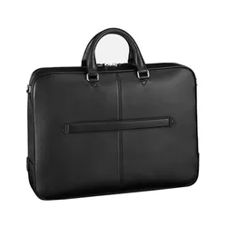 Cặp Xách Tay Laptop Montblanc Da Trơn 124077 Màu Đen