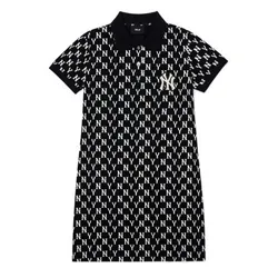 Váy Polo MLB Monogram Collar One Piece 3FOPM0223-50BKS Màu Đen Size XS