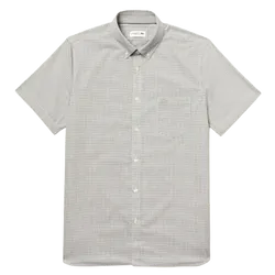 Áo Sơ Mi Lacoste Mens Regular Fit Short Sleeve Shirt Blk CH9984-00 Màu Ghi Xám Size M