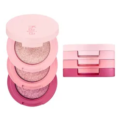 Phấn Mắt 3 Ô Kaja Beauty Bento Bouncy Eyeshadow Trio Shimmer Finish - Rosewater (3x0.9g)