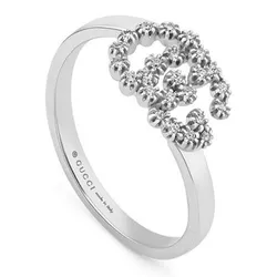Nhẫn Gucci GG Running 18K White Gold Ring Màu Trắng