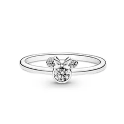 Nhẫn Pandora Disney Minnie Mouse Sparkling Head Ring Màu Bạc
