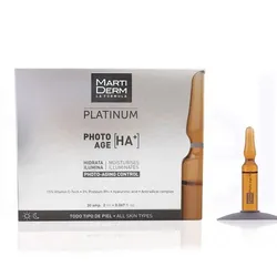 Ampoules 15% Vitamin C Nguyên Chất Hỗ Trợ Làm Trẻ Hóa Da - MartiDerm Platinum Photo Age HA+ 30 ống x 2ml