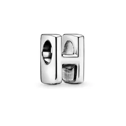 Hạt Vòng Charm Pandora Letter H Alphabet 797462 Màu Bạc