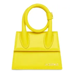 Túi Xách Jacquemus Le Chiquito Noeud Coiled Handbag 213BA005-3061-250 Size 18 Màu Vàng
