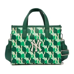 Túi Tote MLB Cube Monogram Small Tote Bag New York Yankees 3AORS022N-50GND Màu Xanh
