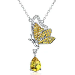 Dây Chuyền Kya Jewel Giấc Mơ Bướm Vàng SN83-1 Màu Bạc