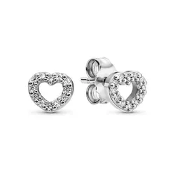 Khuyên Tai Pandora Silver Stud Earring With Cubic Zirconia 290528CZ Màu Bạc