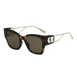 Kính Mát Dior 30 Montaigne1 086 Square Sunglasses Havana/Brown Màu Nâu