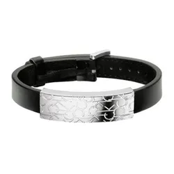 Vòng Đeo Tay Calvin Klein CK Logo Bracelet KJ19BB010400 Màu Đen - Bạc