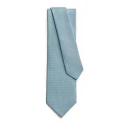 Cà Vạt Hermès Cravate Façonnée H Màu Xanh Ngọc Nhạt